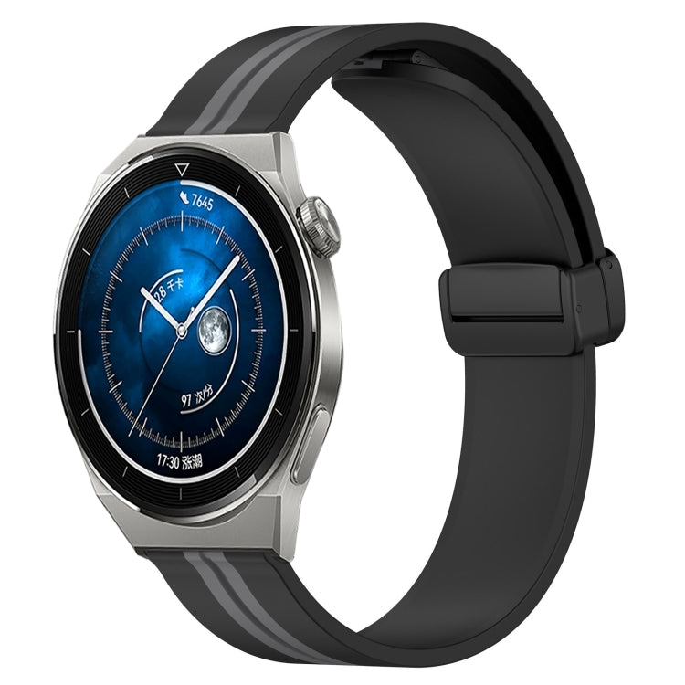 Bracelet de montre en silicone à fermoir magnétique pliant de 20 mm, For Huawei Watch GT3 Pro 43mm, For Huawei Watch GT3 42mm, For Huawei Watch GT2 42mm, For Huawei Watch 2, For Honor Watch ES, For Honor MagicWatch2 42mm