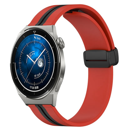 Bracelet de montre en silicone à fermoir magnétique pliant de 20 mm, For Huawei Watch GT3 Pro 43mm, For Huawei Watch GT3 42mm, For Huawei Watch GT2 42mm, For Huawei Watch 2, For Honor Watch ES, For Honor MagicWatch2 42mm