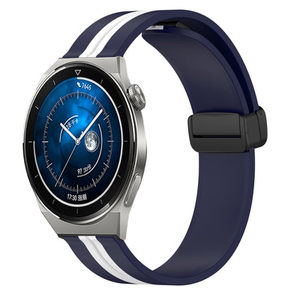 Bracelet de montre en silicone à fermoir magnétique pliant de 20 mm, For Huawei Watch GT3 Pro 43mm, For Huawei Watch GT3 42mm, For Huawei Watch GT2 42mm, For Huawei Watch 2, For Honor Watch ES, For Honor MagicWatch2 42mm