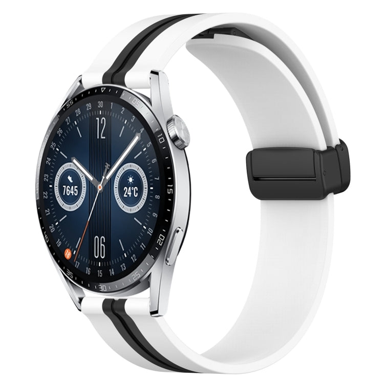 Bracelet de montre en silicone à fermoir magnétique pliant de 20 mm, For Huawei Watch GT3 Pro 43mm, For Huawei Watch GT3 42mm, For Huawei Watch GT2 42mm, For Huawei Watch 2, For Honor Watch ES, For Honor MagicWatch2 42mm