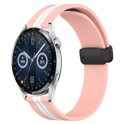 Bracelet de montre en silicone à fermoir magnétique pliant de 20 mm, For Huawei Watch GT3 Pro 43mm, For Huawei Watch GT3 42mm, For Huawei Watch GT2 42mm, For Huawei Watch 2, For Honor Watch ES, For Honor MagicWatch2 42mm