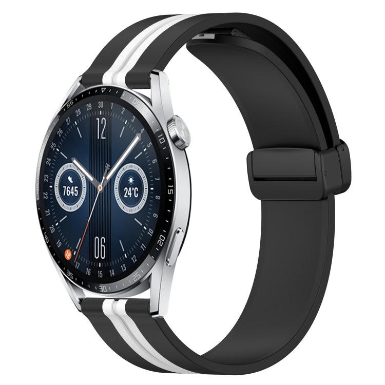Bracelet de montre en silicone à fermoir magnétique pliant de 20 mm, For Huawei Watch GT3 Pro 43mm, For Huawei Watch GT3 42mm, For Huawei Watch GT2 42mm, For Huawei Watch 2, For Honor Watch ES, For Honor MagicWatch2 42mm