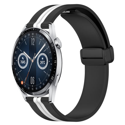 Bracelet de montre en silicone à fermoir magnétique pliant de 20 mm, For Huawei Watch GT3 Pro 43mm, For Huawei Watch GT3 42mm, For Huawei Watch GT2 42mm, For Huawei Watch 2, For Honor Watch ES, For Honor MagicWatch2 42mm
