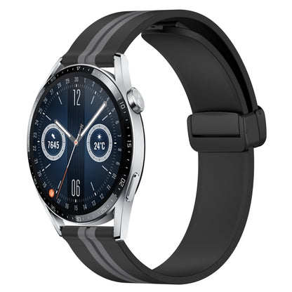 Bracelet de montre en silicone à fermoir magnétique pliant de 20 mm, For Huawei Watch GT3 Pro 43mm, For Huawei Watch GT3 42mm, For Huawei Watch GT2 42mm, For Huawei Watch 2, For Honor Watch ES, For Honor MagicWatch2 42mm
