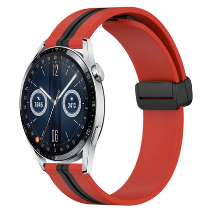 Bracelet de montre en silicone à fermoir magnétique pliant de 20 mm, For Huawei Watch GT3 Pro 43mm, For Huawei Watch GT3 42mm, For Huawei Watch GT2 42mm, For Huawei Watch 2, For Honor Watch ES, For Honor MagicWatch2 42mm