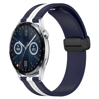 Bracelet de montre en silicone à fermoir magnétique pliant de 20 mm, For Huawei Watch GT3 Pro 43mm, For Huawei Watch GT3 42mm, For Huawei Watch GT2 42mm, For Huawei Watch 2, For Honor Watch ES, For Honor MagicWatch2 42mm