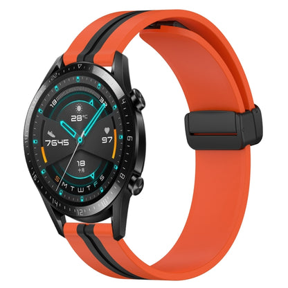Bracelet de montre en silicone à fermoir magnétique pliant de 20 mm, For Huawei Watch GT3 Pro 43mm, For Huawei Watch GT3 42mm, For Huawei Watch GT2 42mm, For Huawei Watch 2, For Honor Watch ES, For Honor MagicWatch2 42mm