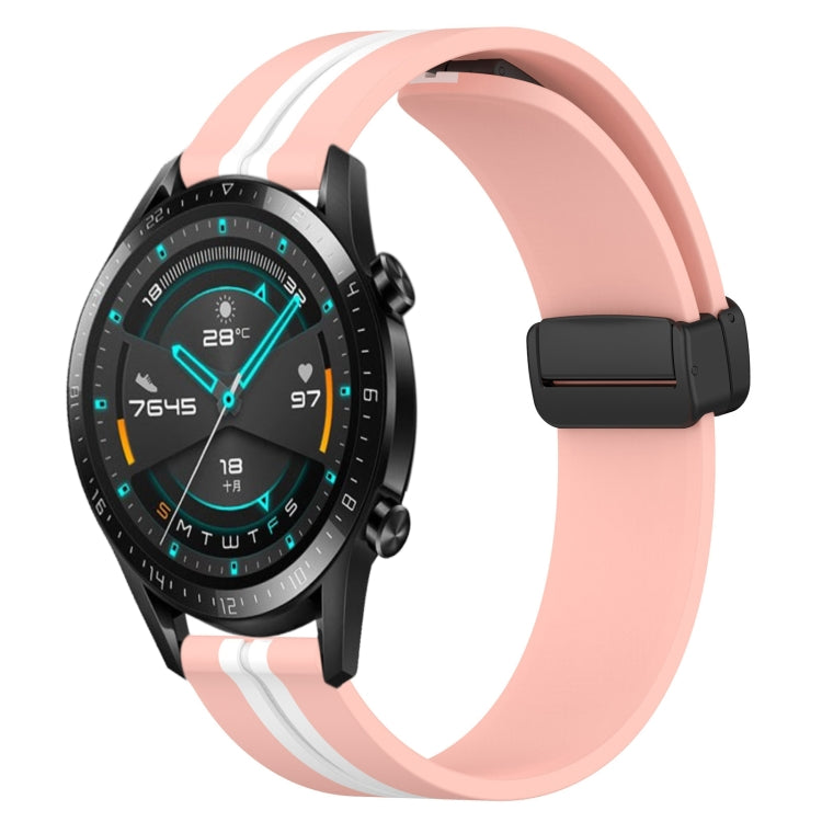 Bracelet de montre en silicone à fermoir magnétique pliant de 20 mm, For Huawei Watch GT3 Pro 43mm, For Huawei Watch GT3 42mm, For Huawei Watch GT2 42mm, For Huawei Watch 2, For Honor Watch ES, For Honor MagicWatch2 42mm