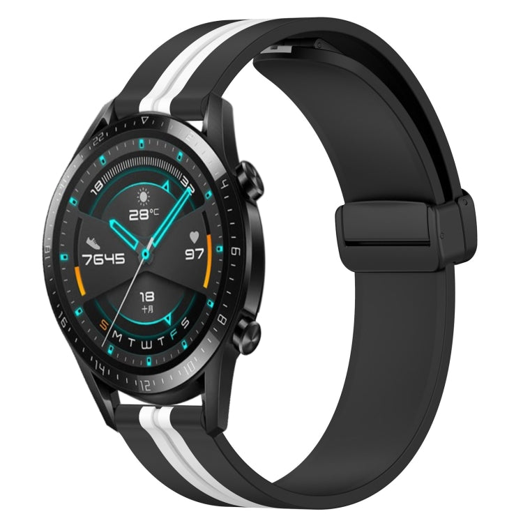 Bracelet de montre en silicone à fermoir magnétique pliant de 20 mm, For Huawei Watch GT3 Pro 43mm, For Huawei Watch GT3 42mm, For Huawei Watch GT2 42mm, For Huawei Watch 2, For Honor Watch ES, For Honor MagicWatch2 42mm