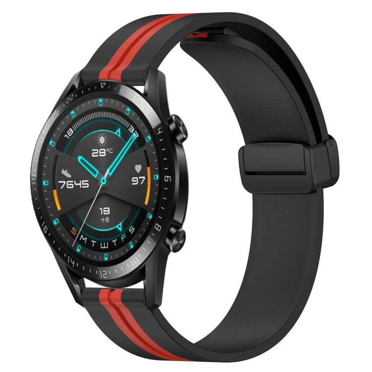 Bracelet de montre en silicone à fermoir magnétique pliant de 20 mm, For Huawei Watch GT3 Pro 43mm, For Huawei Watch GT3 42mm, For Huawei Watch GT2 42mm, For Huawei Watch 2, For Honor Watch ES, For Honor MagicWatch2 42mm