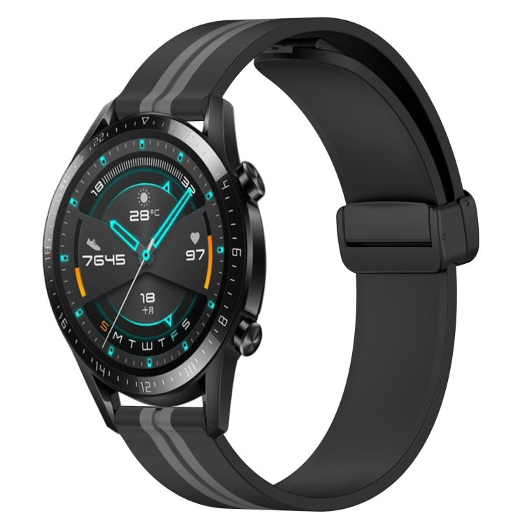 Bracelet de montre en silicone à fermoir magnétique pliant de 20 mm, For Huawei Watch GT3 Pro 43mm, For Huawei Watch GT3 42mm, For Huawei Watch GT2 42mm, For Huawei Watch 2, For Honor Watch ES, For Honor MagicWatch2 42mm