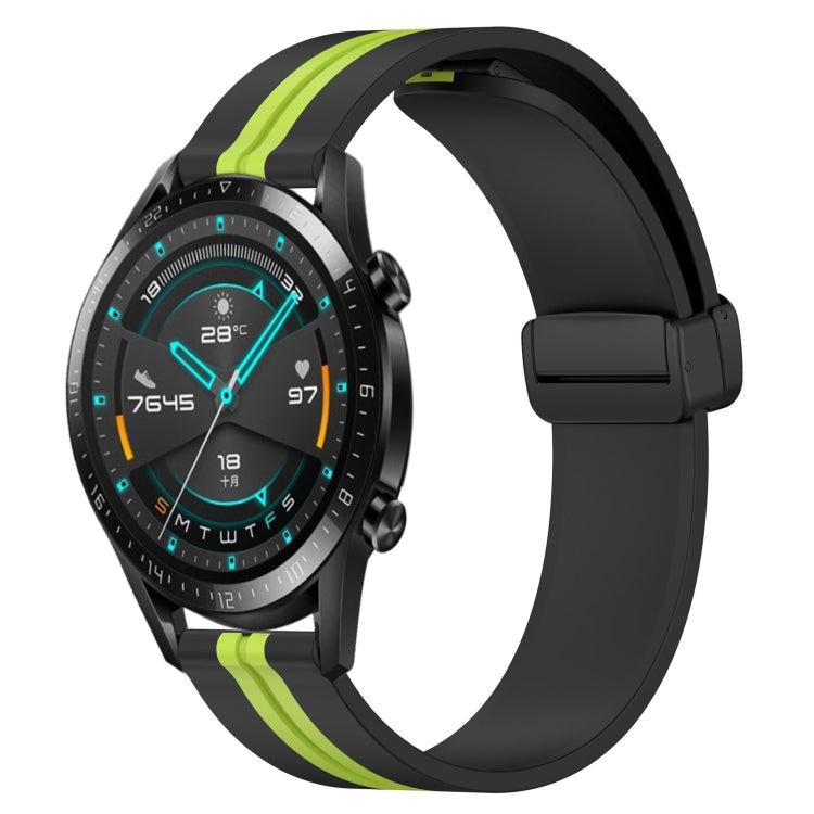 Bracelet de montre en silicone à fermoir magnétique pliant de 20 mm, For Huawei Watch GT3 Pro 43mm, For Huawei Watch GT3 42mm, For Huawei Watch GT2 42mm, For Huawei Watch 2, For Honor Watch ES, For Honor MagicWatch2 42mm
