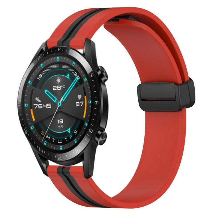 Bracelet de montre en silicone à fermoir magnétique pliant de 20 mm, For Huawei Watch GT3 Pro 43mm, For Huawei Watch GT3 42mm, For Huawei Watch GT2 42mm, For Huawei Watch 2, For Honor Watch ES, For Honor MagicWatch2 42mm