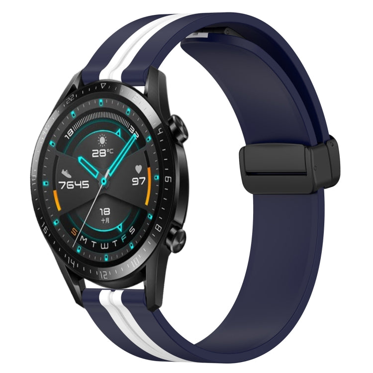 Bracelet de montre en silicone à fermoir magnétique pliant de 20 mm, For Huawei Watch GT3 Pro 43mm, For Huawei Watch GT3 42mm, For Huawei Watch GT2 42mm, For Huawei Watch 2, For Honor Watch ES, For Honor MagicWatch2 42mm