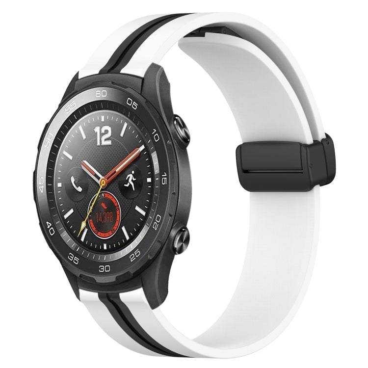 Bracelet de montre en silicone à fermoir magnétique pliant de 20 mm, For Huawei Watch GT3 Pro 43mm, For Huawei Watch GT3 42mm, For Huawei Watch GT2 42mm, For Huawei Watch 2, For Honor Watch ES, For Honor MagicWatch2 42mm