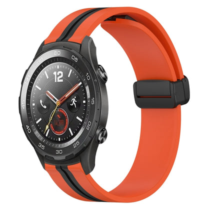 Bracelet de montre en silicone à fermoir magnétique pliant de 20 mm, For Huawei Watch GT3 Pro 43mm, For Huawei Watch GT3 42mm, For Huawei Watch GT2 42mm, For Huawei Watch 2, For Honor Watch ES, For Honor MagicWatch2 42mm