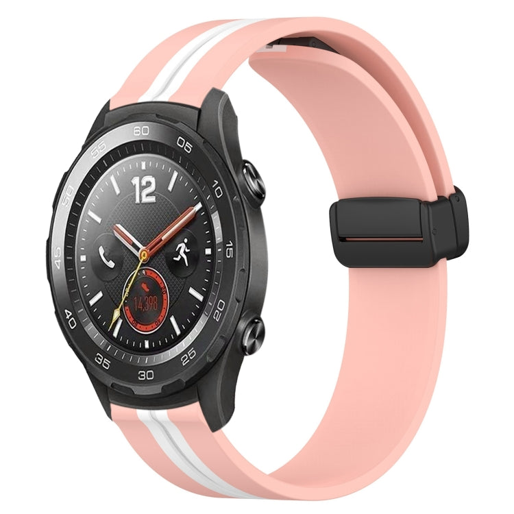 Bracelet de montre en silicone à fermoir magnétique pliant de 20 mm, For Huawei Watch GT3 Pro 43mm, For Huawei Watch GT3 42mm, For Huawei Watch GT2 42mm, For Huawei Watch 2, For Honor Watch ES, For Honor MagicWatch2 42mm
