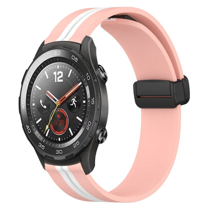 Bracelet de montre en silicone à fermoir magnétique pliant de 20 mm, For Huawei Watch GT3 Pro 43mm, For Huawei Watch GT3 42mm, For Huawei Watch GT2 42mm, For Huawei Watch 2, For Honor Watch ES, For Honor MagicWatch2 42mm
