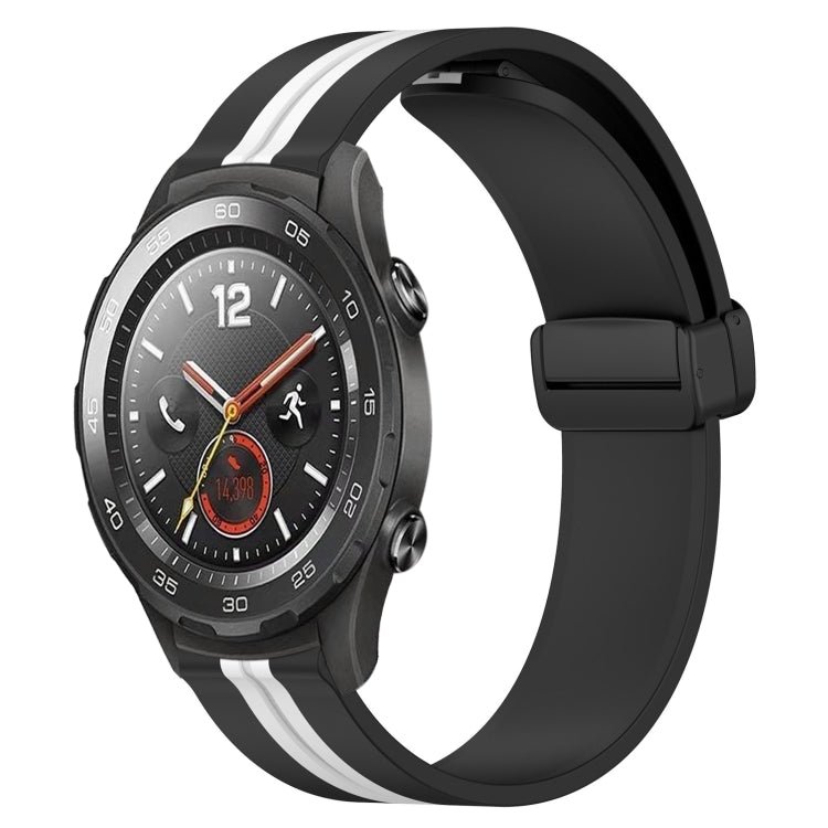 Bracelet de montre en silicone à fermoir magnétique pliant de 20 mm, For Huawei Watch GT3 Pro 43mm, For Huawei Watch GT3 42mm, For Huawei Watch GT2 42mm, For Huawei Watch 2, For Honor Watch ES, For Honor MagicWatch2 42mm