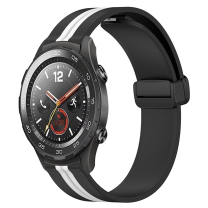 Bracelet de montre en silicone à fermoir magnétique pliant de 20 mm, For Huawei Watch GT3 Pro 43mm, For Huawei Watch GT3 42mm, For Huawei Watch GT2 42mm, For Huawei Watch 2, For Honor Watch ES, For Honor MagicWatch2 42mm