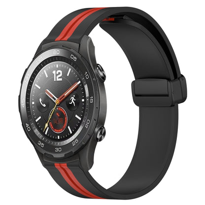 Bracelet de montre en silicone à fermoir magnétique pliant de 20 mm, For Huawei Watch GT3 Pro 43mm, For Huawei Watch GT3 42mm, For Huawei Watch GT2 42mm, For Huawei Watch 2, For Honor Watch ES, For Honor MagicWatch2 42mm