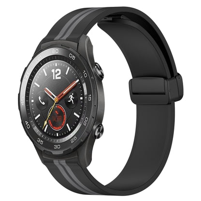 Bracelet de montre en silicone à fermoir magnétique pliant de 20 mm, For Huawei Watch GT3 Pro 43mm, For Huawei Watch GT3 42mm, For Huawei Watch GT2 42mm, For Huawei Watch 2, For Honor Watch ES, For Honor MagicWatch2 42mm