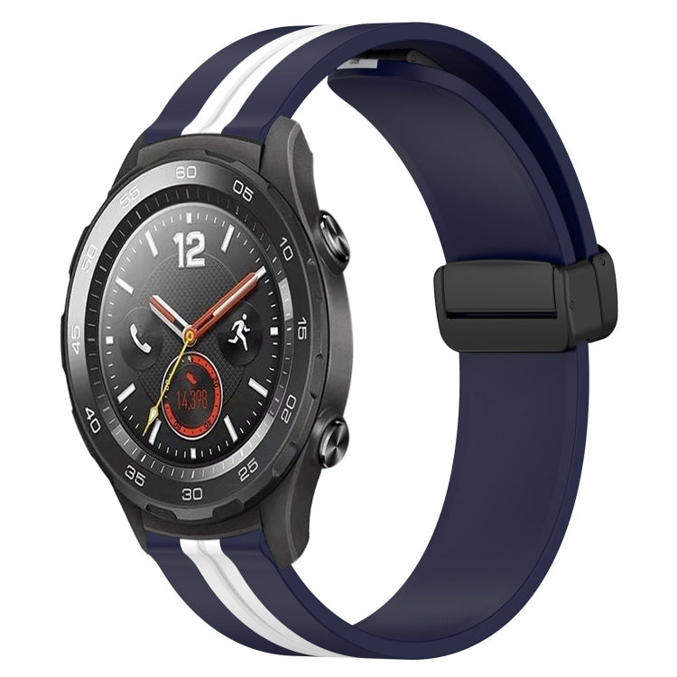Bracelet de montre en silicone à fermoir magnétique pliant de 20 mm, For Huawei Watch GT3 Pro 43mm, For Huawei Watch GT3 42mm, For Huawei Watch GT2 42mm, For Huawei Watch 2, For Honor Watch ES, For Honor MagicWatch2 42mm