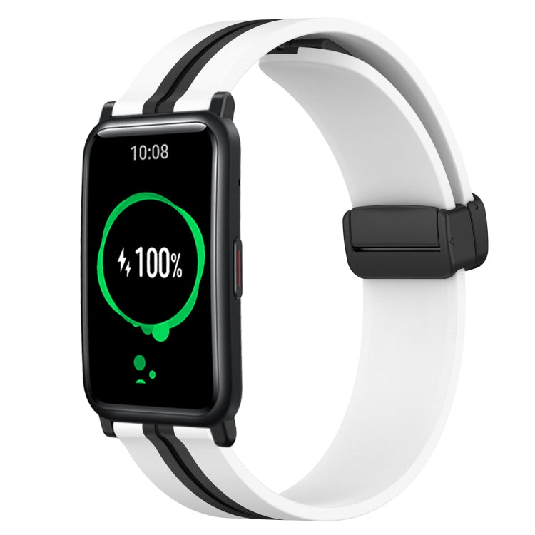 Bracelet de montre en silicone à fermoir magnétique pliant de 20 mm, For Huawei Watch GT3 Pro 43mm, For Huawei Watch GT3 42mm, For Huawei Watch GT2 42mm, For Huawei Watch 2, For Honor Watch ES, For Honor MagicWatch2 42mm