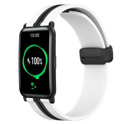 Bracelet de montre en silicone à fermoir magnétique pliant de 20 mm, For Huawei Watch GT3 Pro 43mm, For Huawei Watch GT3 42mm, For Huawei Watch GT2 42mm, For Huawei Watch 2, For Honor Watch ES, For Honor MagicWatch2 42mm
