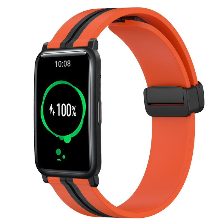 Bracelet de montre en silicone à fermoir magnétique pliant de 20 mm, For Huawei Watch GT3 Pro 43mm, For Huawei Watch GT3 42mm, For Huawei Watch GT2 42mm, For Huawei Watch 2, For Honor Watch ES, For Honor MagicWatch2 42mm