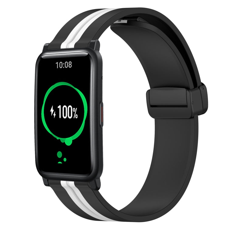Bracelet de montre en silicone à fermoir magnétique pliant de 20 mm, For Huawei Watch GT3 Pro 43mm, For Huawei Watch GT3 42mm, For Huawei Watch GT2 42mm, For Huawei Watch 2, For Honor Watch ES, For Honor MagicWatch2 42mm