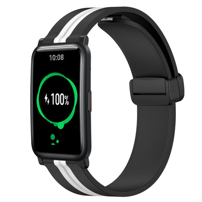 Bracelet de montre en silicone à fermoir magnétique pliant de 20 mm, For Huawei Watch GT3 Pro 43mm, For Huawei Watch GT3 42mm, For Huawei Watch GT2 42mm, For Huawei Watch 2, For Honor Watch ES, For Honor MagicWatch2 42mm