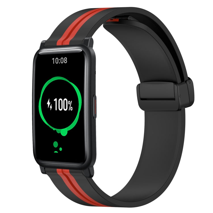 Bracelet de montre en silicone à fermoir magnétique pliant de 20 mm, For Huawei Watch GT3 Pro 43mm, For Huawei Watch GT3 42mm, For Huawei Watch GT2 42mm, For Huawei Watch 2, For Honor Watch ES, For Honor MagicWatch2 42mm