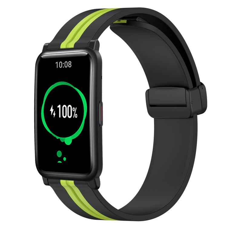 Bracelet de montre en silicone à fermoir magnétique pliant de 20 mm, For Huawei Watch GT3 Pro 43mm, For Huawei Watch GT3 42mm, For Huawei Watch GT2 42mm, For Huawei Watch 2, For Honor Watch ES, For Honor MagicWatch2 42mm