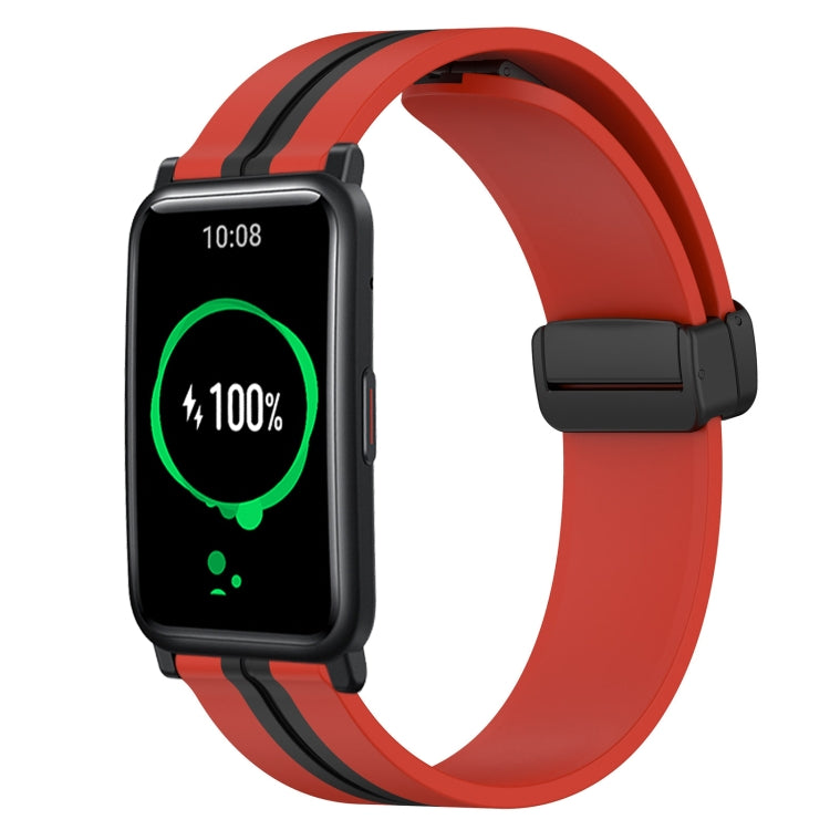 Bracelet de montre en silicone à fermoir magnétique pliant de 20 mm, For Huawei Watch GT3 Pro 43mm, For Huawei Watch GT3 42mm, For Huawei Watch GT2 42mm, For Huawei Watch 2, For Honor Watch ES, For Honor MagicWatch2 42mm