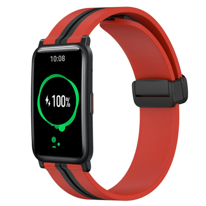 Bracelet de montre en silicone à fermoir magnétique pliant de 20 mm, For Huawei Watch GT3 Pro 43mm, For Huawei Watch GT3 42mm, For Huawei Watch GT2 42mm, For Huawei Watch 2, For Honor Watch ES, For Honor MagicWatch2 42mm