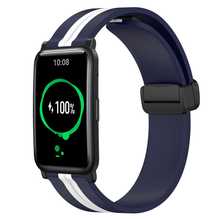Bracelet de montre en silicone à fermoir magnétique pliant de 20 mm, For Huawei Watch GT3 Pro 43mm, For Huawei Watch GT3 42mm, For Huawei Watch GT2 42mm, For Huawei Watch 2, For Honor Watch ES, For Honor MagicWatch2 42mm