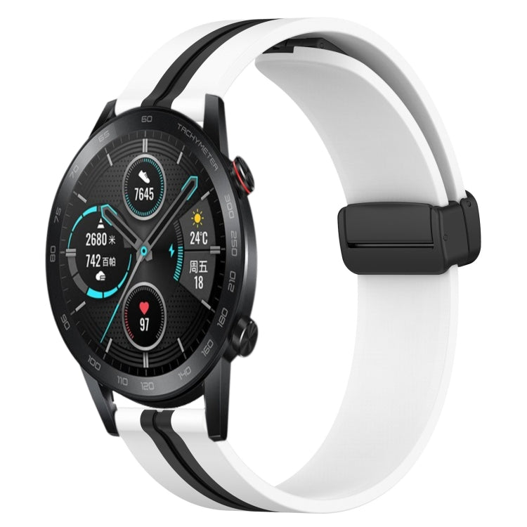 Bracelet de montre en silicone à fermoir magnétique pliant de 20 mm, For Huawei Watch GT3 Pro 43mm, For Huawei Watch GT3 42mm, For Huawei Watch GT2 42mm, For Huawei Watch 2, For Honor Watch ES, For Honor MagicWatch2 42mm