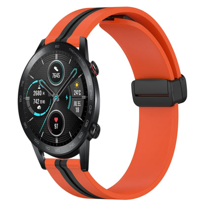 Bracelet de montre en silicone à fermoir magnétique pliant de 20 mm, For Huawei Watch GT3 Pro 43mm, For Huawei Watch GT3 42mm, For Huawei Watch GT2 42mm, For Huawei Watch 2, For Honor Watch ES, For Honor MagicWatch2 42mm