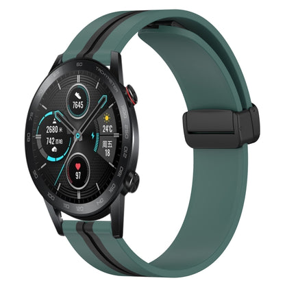 Bracelet de montre en silicone à fermoir magnétique pliant de 20 mm, For Huawei Watch GT3 Pro 43mm, For Huawei Watch GT3 42mm, For Huawei Watch GT2 42mm, For Huawei Watch 2, For Honor Watch ES, For Honor MagicWatch2 42mm