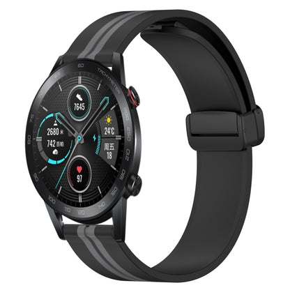 Bracelet de montre en silicone à fermoir magnétique pliant de 20 mm, For Huawei Watch GT3 Pro 43mm, For Huawei Watch GT3 42mm, For Huawei Watch GT2 42mm, For Huawei Watch 2, For Honor Watch ES, For Honor MagicWatch2 42mm