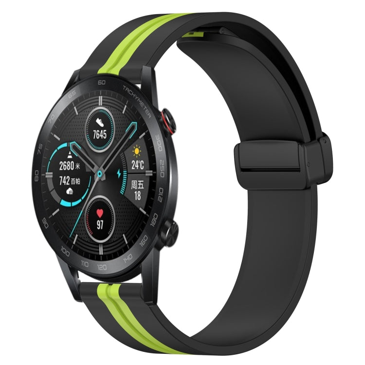 Bracelet de montre en silicone à fermoir magnétique pliant de 20 mm, For Huawei Watch GT3 Pro 43mm, For Huawei Watch GT3 42mm, For Huawei Watch GT2 42mm, For Huawei Watch 2, For Honor Watch ES, For Honor MagicWatch2 42mm