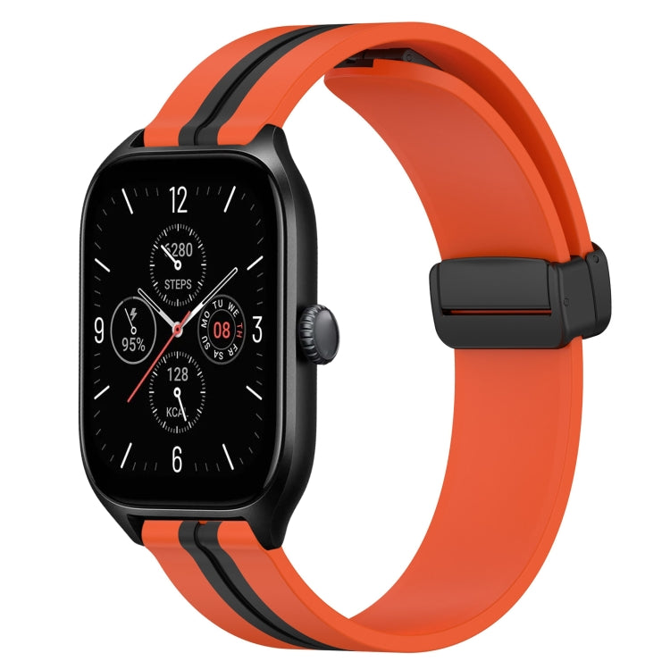Bracelet de montre en silicone à fermoir magnétique pliant de 20 mm, For Amazfit GTS 4, For Amazfit GTS 3, For Amazfit GTS 2 Mini, For Amazfit GTS 2, For Amazfit GTS, For Amazfit GTR 42mm