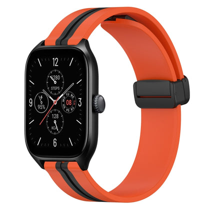 Bracelet de montre en silicone à fermoir magnétique pliant de 20 mm, For Amazfit GTS 4, For Amazfit GTS 3, For Amazfit GTS 2 Mini, For Amazfit GTS 2, For Amazfit GTS, For Amazfit GTR 42mm