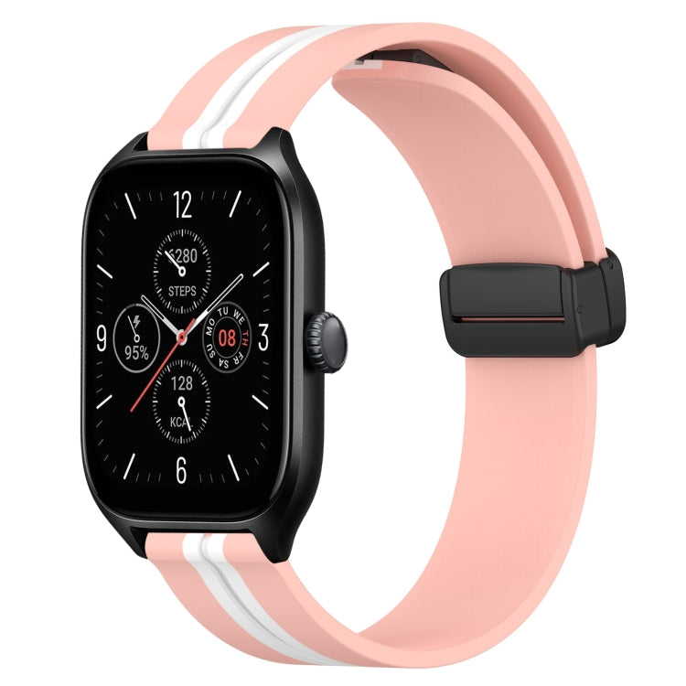 Bracelet de montre en silicone à fermoir magnétique pliant de 20 mm, For Amazfit GTS 4, For Amazfit GTS 3, For Amazfit GTS 2 Mini, For Amazfit GTS 2, For Amazfit GTS, For Amazfit GTR 42mm