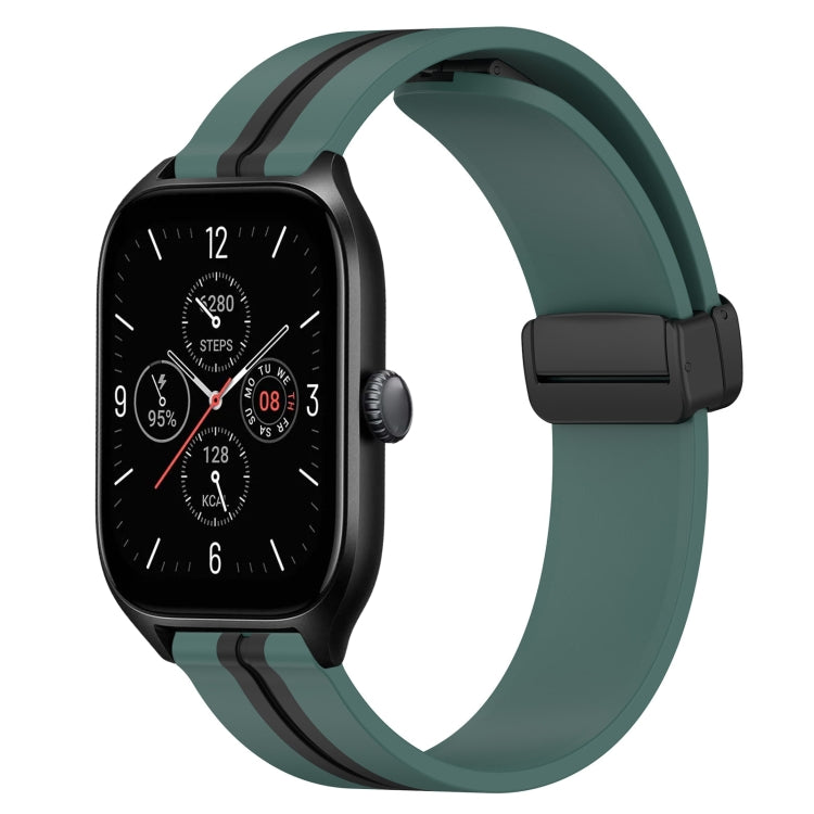 Bracelet de montre en silicone à fermoir magnétique pliant de 20 mm, For Amazfit GTS 4, For Amazfit GTS 3, For Amazfit GTS 2 Mini, For Amazfit GTS 2, For Amazfit GTS, For Amazfit GTR 42mm