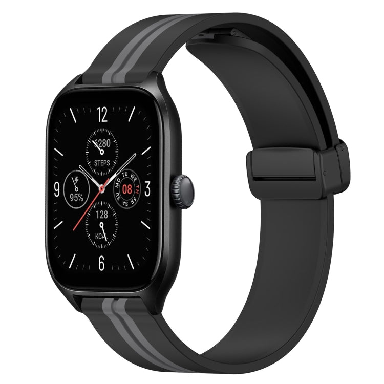 Bracelet de montre en silicone à fermoir magnétique pliant de 20 mm, For Amazfit GTS 4, For Amazfit GTS 3, For Amazfit GTS 2 Mini, For Amazfit GTS 2, For Amazfit GTS, For Amazfit GTR 42mm
