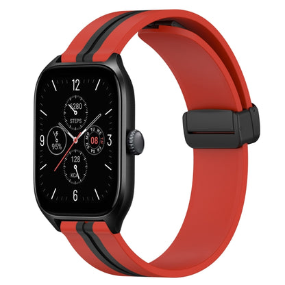 Bracelet de montre en silicone à fermoir magnétique pliant de 20 mm, For Amazfit GTS 4, For Amazfit GTS 3, For Amazfit GTS 2 Mini, For Amazfit GTS 2, For Amazfit GTS, For Amazfit GTR 42mm