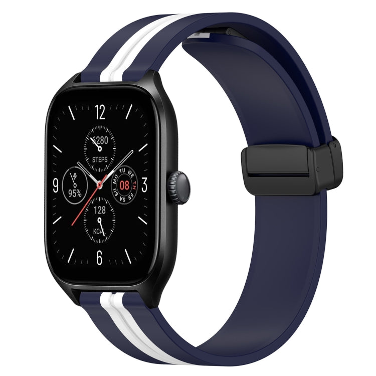 Bracelet de montre en silicone à fermoir magnétique pliant de 20 mm, For Amazfit GTS 4, For Amazfit GTS 3, For Amazfit GTS 2 Mini, For Amazfit GTS 2, For Amazfit GTS, For Amazfit GTR 42mm