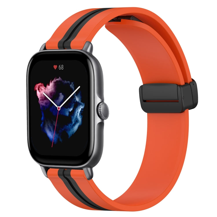 Bracelet de montre en silicone à fermoir magnétique pliant de 20 mm, For Amazfit GTS 4, For Amazfit GTS 3, For Amazfit GTS 2 Mini, For Amazfit GTS 2, For Amazfit GTS, For Amazfit GTR 42mm